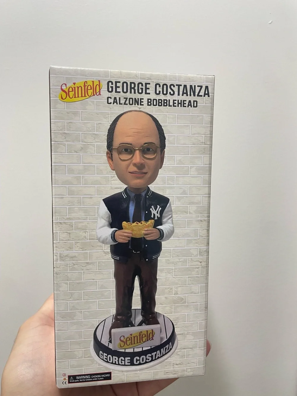 2026 New York Yankees Seinfeld George Costanza Calzone Bobblehead 8/27 In Hand